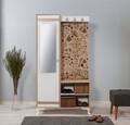 Dulap cu pantofar, cuier si oglinda İNCİ-731, Vella, 100x36x190 cm, multicolor