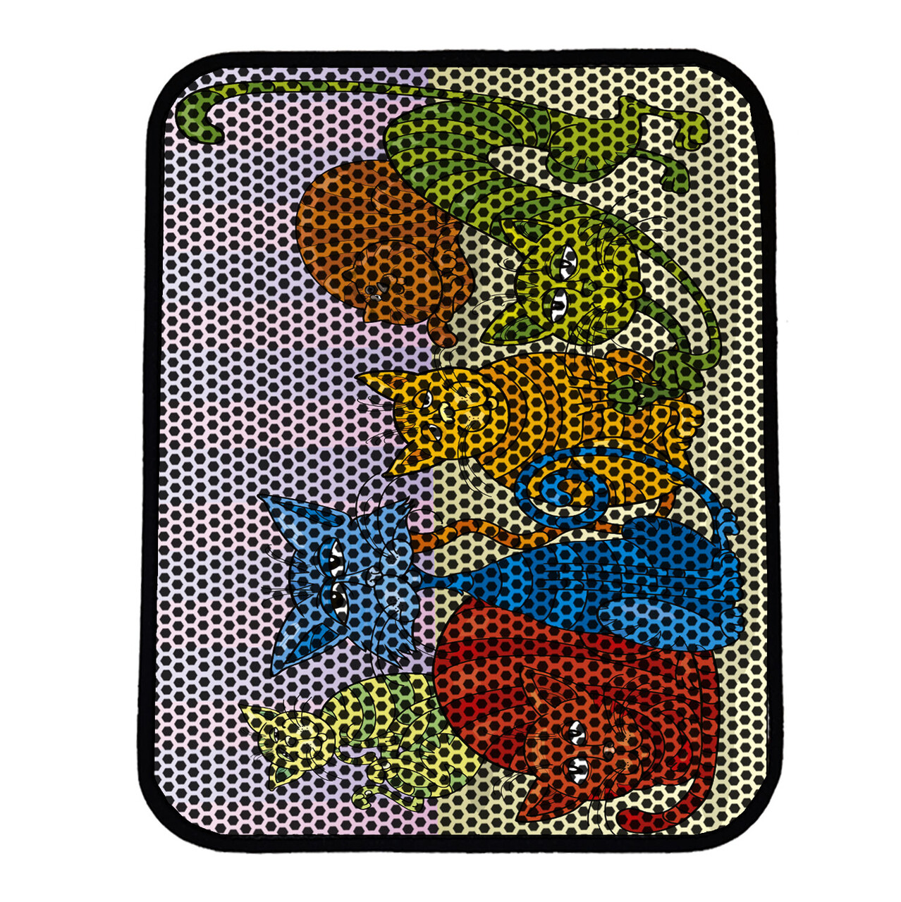 Covoras litiera pentru colectarea granulelor de nisip, Paws &amp; Whiskers, Nrszn0233, 50% PVC/50% poliester, Multicolor - view 2