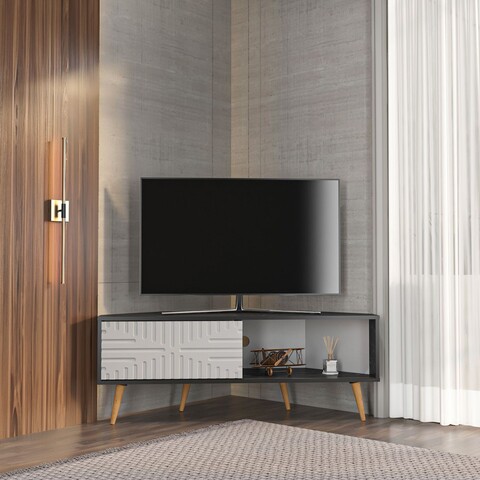 Comoda TV, Zena Home, Mora, Alb/Negru