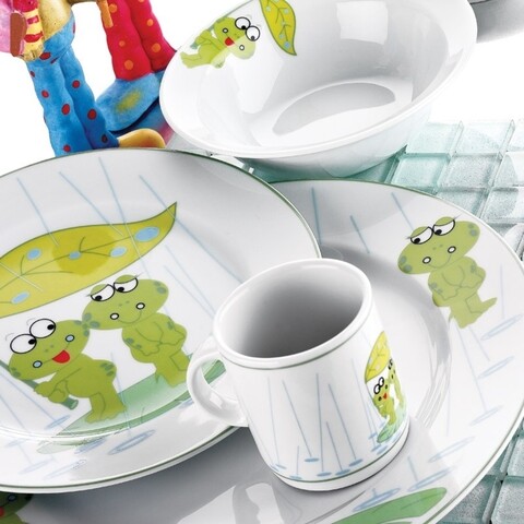 Set de masa pentru copii kutahya porselen, crn05mt9014086, 5 piese, portelan, multicolor