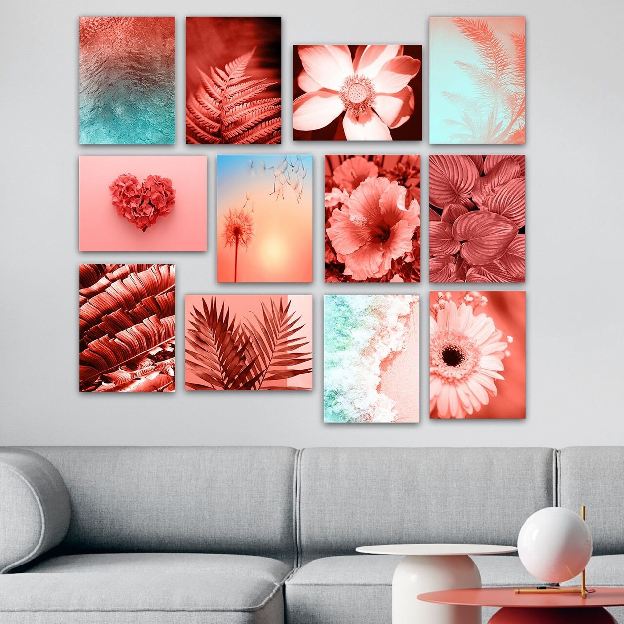 Set 12 tablouri decorative 12MDF24YS 20 x 15 cm 12 piese Multicolor