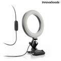 Lampa circulara pentru selfie LED, InnovaGoods Lumahoop, 26 cm, USB