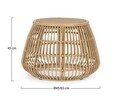 Masuta de cafea pentru gradina/terasa Adelma, Bizzotto, D45/65 x 45 cm, aluminiu/fibre sintetice, natural