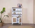Corp biblioteca, Wolina, Mount, 90x158x41 cm, MDF , Alb / Stejar