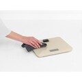Cantar digital pentru baie, Brabantia, Soft Beige, 30x30x4.3 cm, fara baterii, polipropilena/sticla, bej