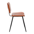 Scaun Gladio, Homla, 47x51x82 cm, piele/metal, maro/negru