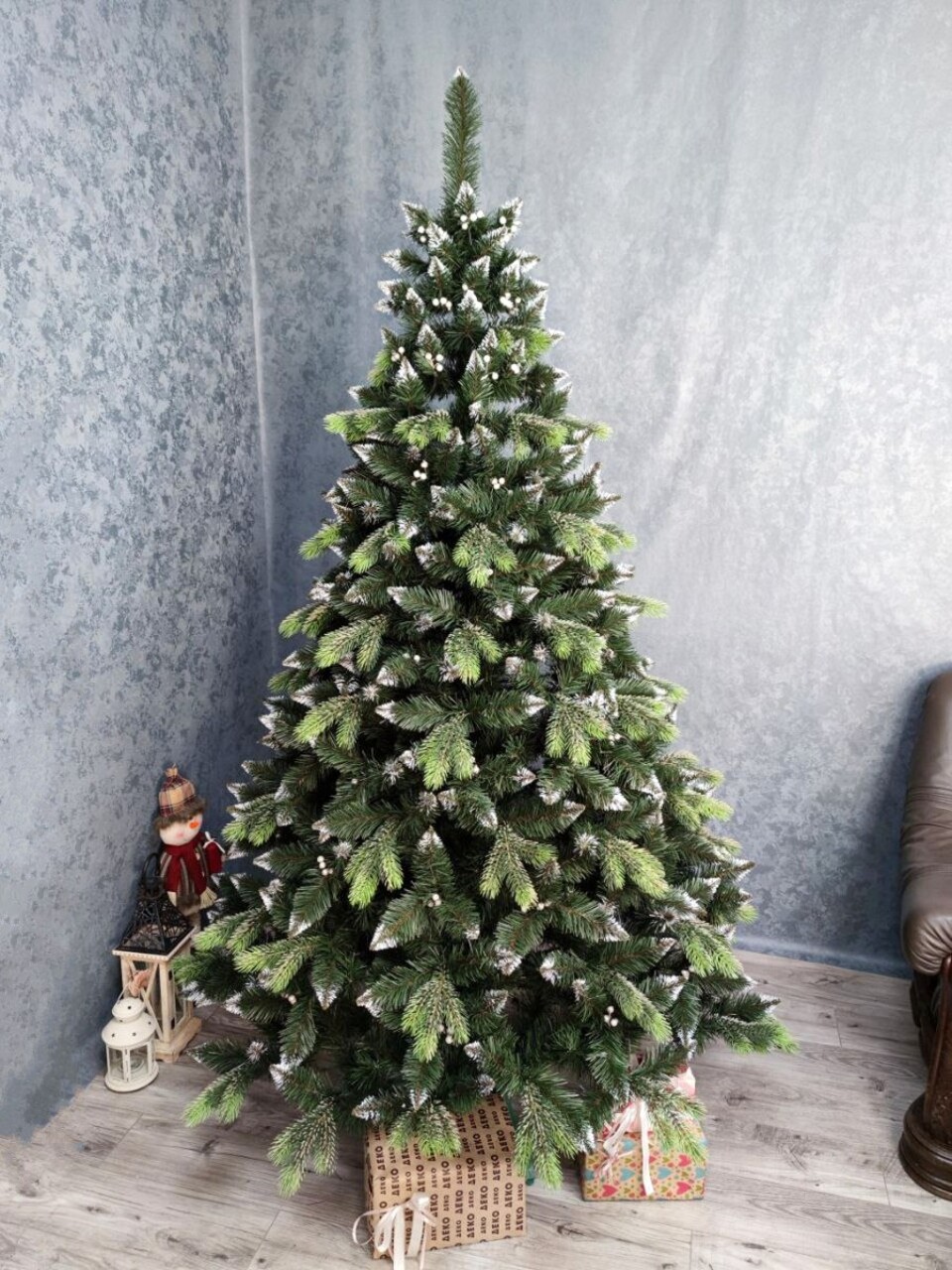 Brad artificial Christmas Deluxe by Sersimo, Diamant, 2D+3D, 220cm — imaginea 2