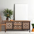 Bufet inferior Creaciones Meng, 120x35x54 cm, MDF, natural