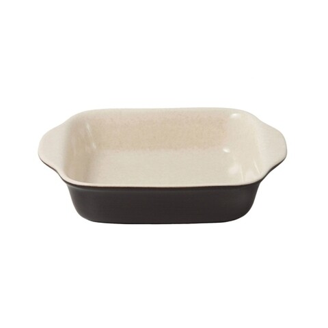 Tava de copt, Wald, Terrine, 24.5 x 19.5 x 5 cm, ceramica, crem/negru