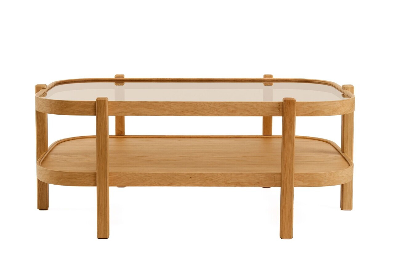 Masuta de cafea, Hanah Home, Togg 110, 110x48x70 cm, LEMN MASIV DE STEJAR, Stejar — imaginea 2
