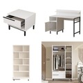 Set dormitor pentru copii, Locelso, ON26-W, Alb
