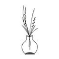 Decoratiune, Flowerpot, 15x46 cm, Metal, Negru