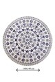 Covoras de baie Venice, Chilai, Ø140 cm, albastru