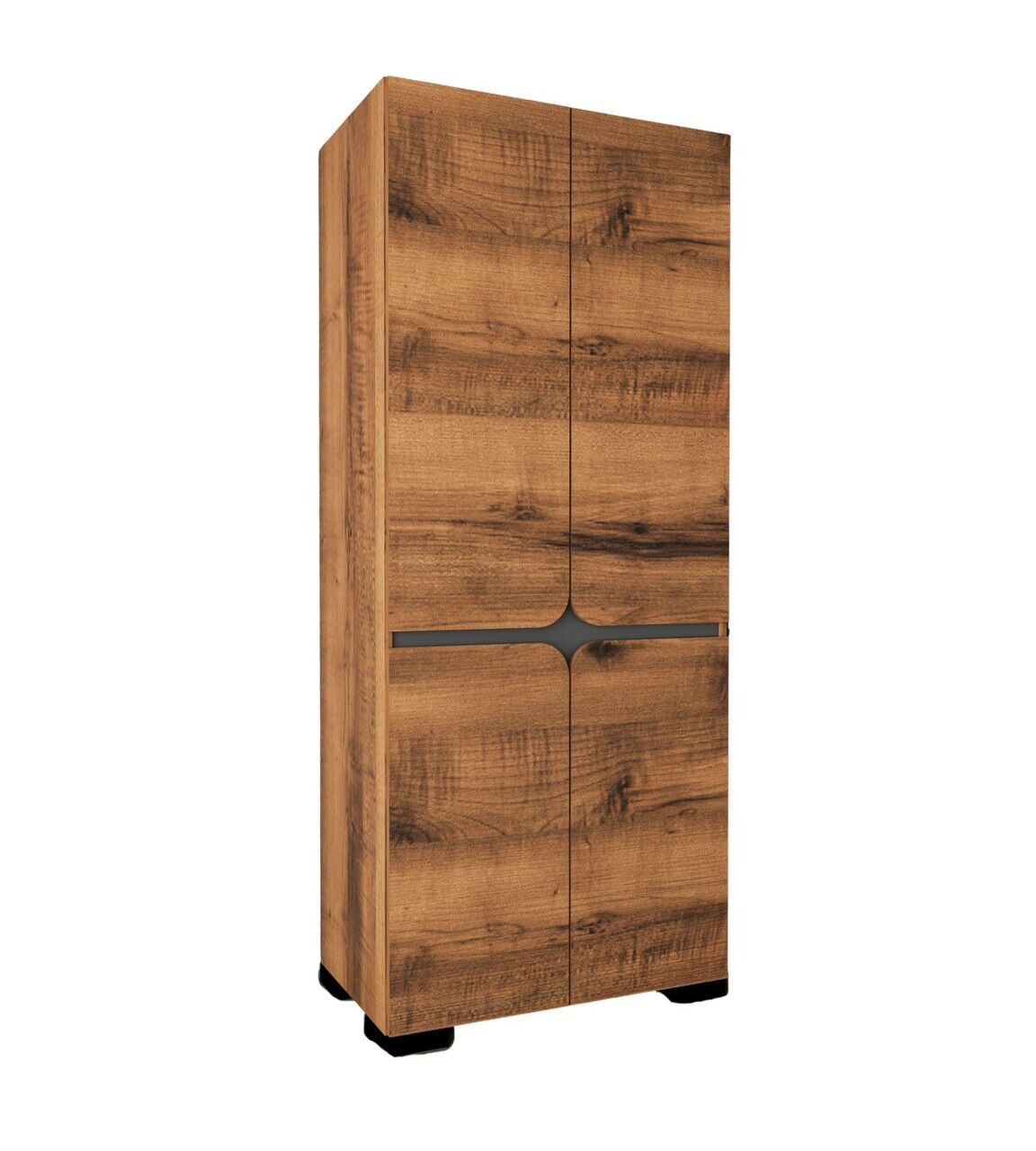 Dulap pentru haine, Hanah Home, Floransa Star 90, 90x210x52 cm, PAL MELAMINAT, Maro — imaginea 4