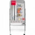 Suport suspendabil pentru usa Metaltex, 17 x 45 x 103 cm, inox/invelis Polytherm, argintiu