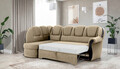 Coltar extensibil stanga 3 locuri ELTAP, L-037, Lord, 243x180x112 cm, lemn/poliester, maro deschis/negru