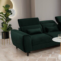 Coltar extensibil dreapta 4 locuri ELTAP, Foble, 267x196x100 cm, lemn/poliester, verde inchis