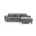 Coltar extensibil dreapta 4 locuri ELTAP, Foble, 267x196x100 cm, lemn/poliester, gri deschis