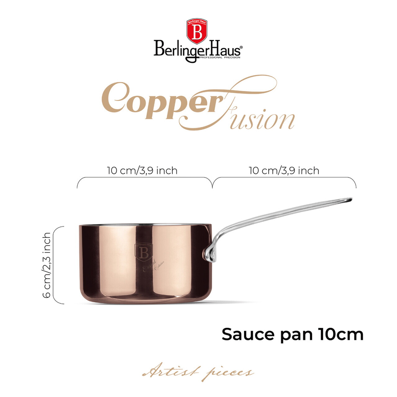 Cratita Berlinger Haus, Copper Touch, 10 cm, inox, cupru - imagine 10