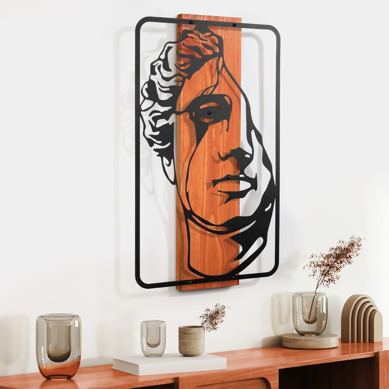 Decoratiune de perete, Imperium -4, Cadru: Lemn (Grosime: 2 cm), Roșu/Negru — imaginea 5
