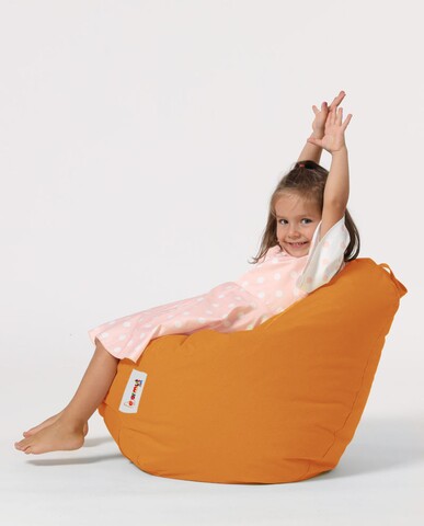 Fotoliu puf pentru copii, Bean Bag, Ferndale, 60×60 cm, poliester impermeabil, portocaliu 60X60