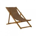 Sezlong, DKD Home Decor, 55 x 110 x 85 cm, bumbac/lemn de salcam, maro