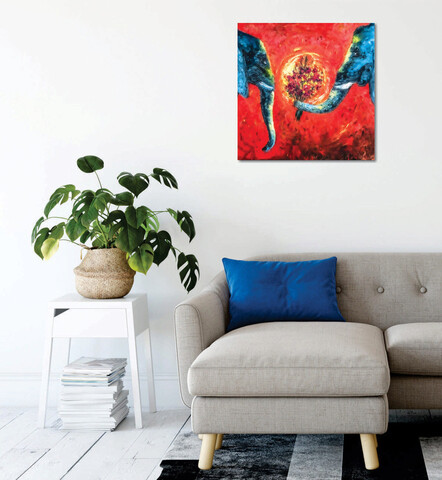 Tablou decorativ, kc427, 50% bumbac / 50% poliester, canvas imprimat, multicolor
