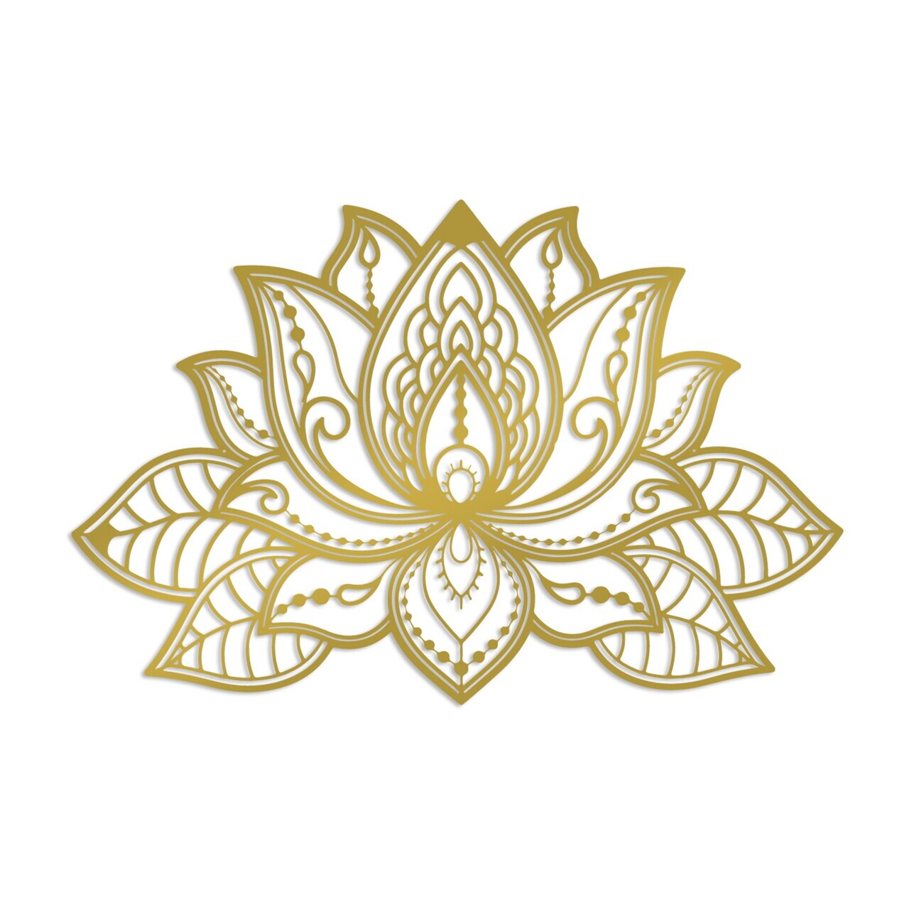 Decoratiune de perete, Lotussa-2, Metal, (Grosime: 1,5 mm), Auriu — imaginea 6