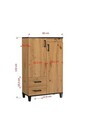 Dulap multifunctional ADRK, Pola 15, 80x40x132 cm, PAL laminat, artisan