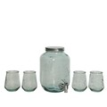 Set dispenser pentru bauturi Beverage, Decoris, 18x25 cm, sticla