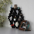 Raft pentru decoratiuni, HEXSYH-M, 70x67x11 cm, Carton, Negru