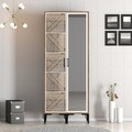 Dulap pentru haine, Hommy Craft, Kumsal PR, 80x47.5x201.4 cm, PAL, Nuc/Alb