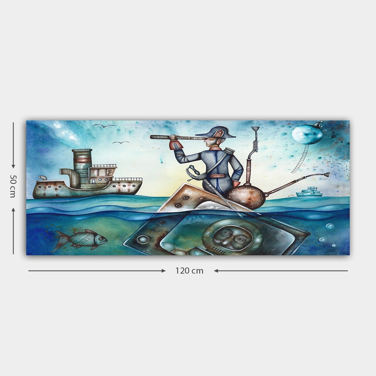 Tablou decorativ, YTY504325375_50120, Canvas, Rama din lemn (grosime 3 cm), Multicolor — imaginea 3