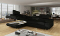 Coltar extensibil stanga 4 locuri, ELTAP, Anton, 272x203x85 cm, lemn/poliester, negru/negru