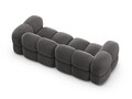 Canapea 4 locuri, Loretto, Cosmopolitan Design, 250x100x68 cm, catifea, gri