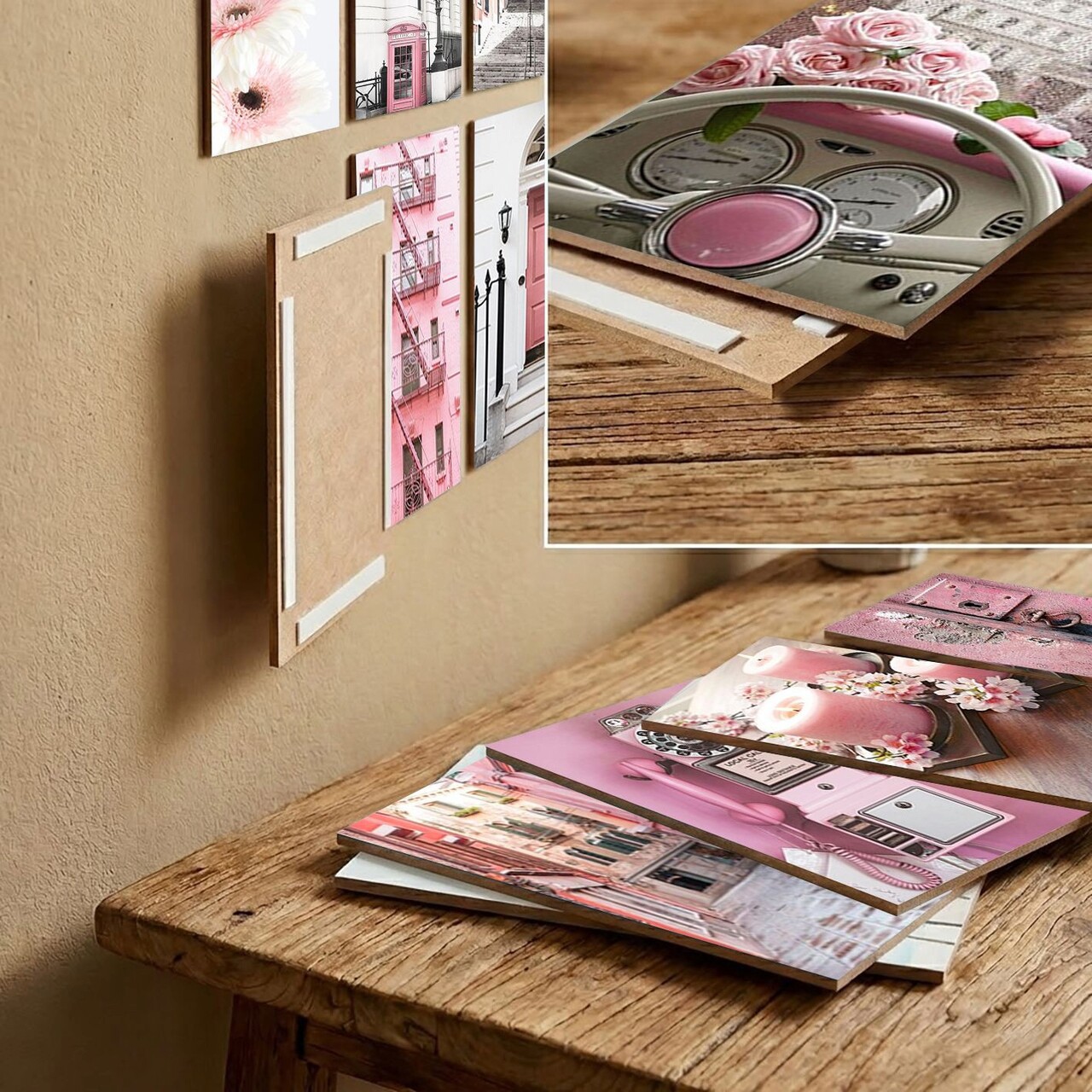 Set 12 tablouri decorative, 12MDF28YS, 20 x 15 cm, 12 piese, Multicolor - view 2