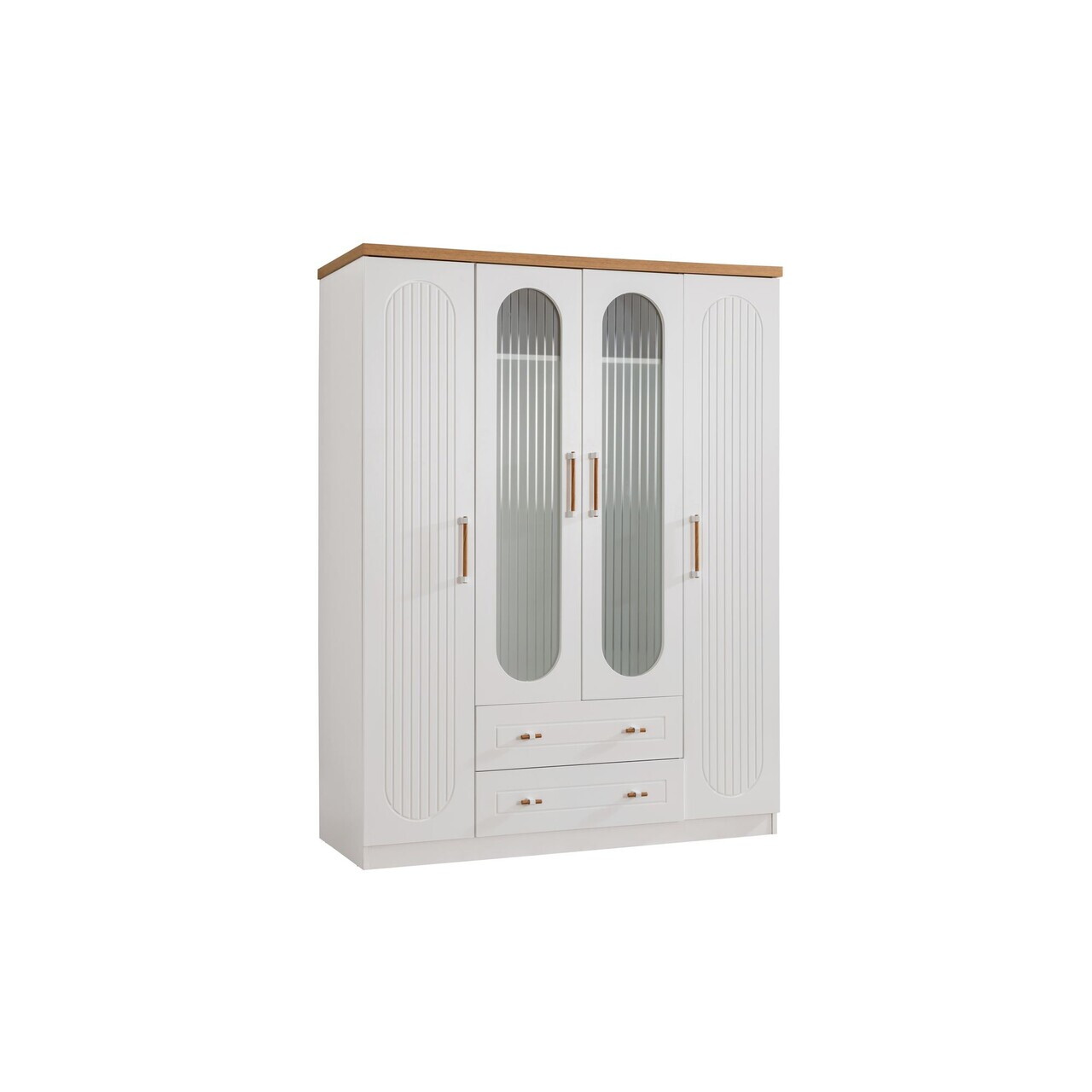 Dulap pentru haine, Hanah Home, Vita Bohem, 152x200x60 cm, PAL, Alb - view 2