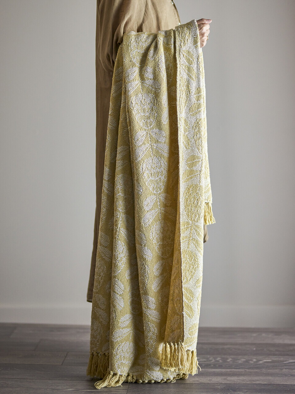 Pled, Bloomingville, Pratello, 130x160 cm, amestec bumbac, galben - imagine 4