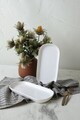 Set platouri servire, Hermia, 275KRM2653, Dimensiune: 28 x 14 cm (2 bucăți), Alb