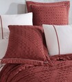 Set cuvertura de pat dubla 3 piese, Helen - Claret Red, Şaheser, Bumbac