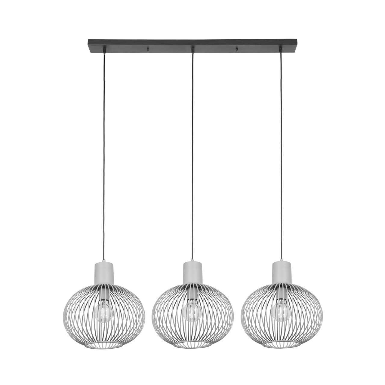 Lustra Gila, TRIO, 120x33x150 cm, 10W, 3x E27, metal, bej/negru