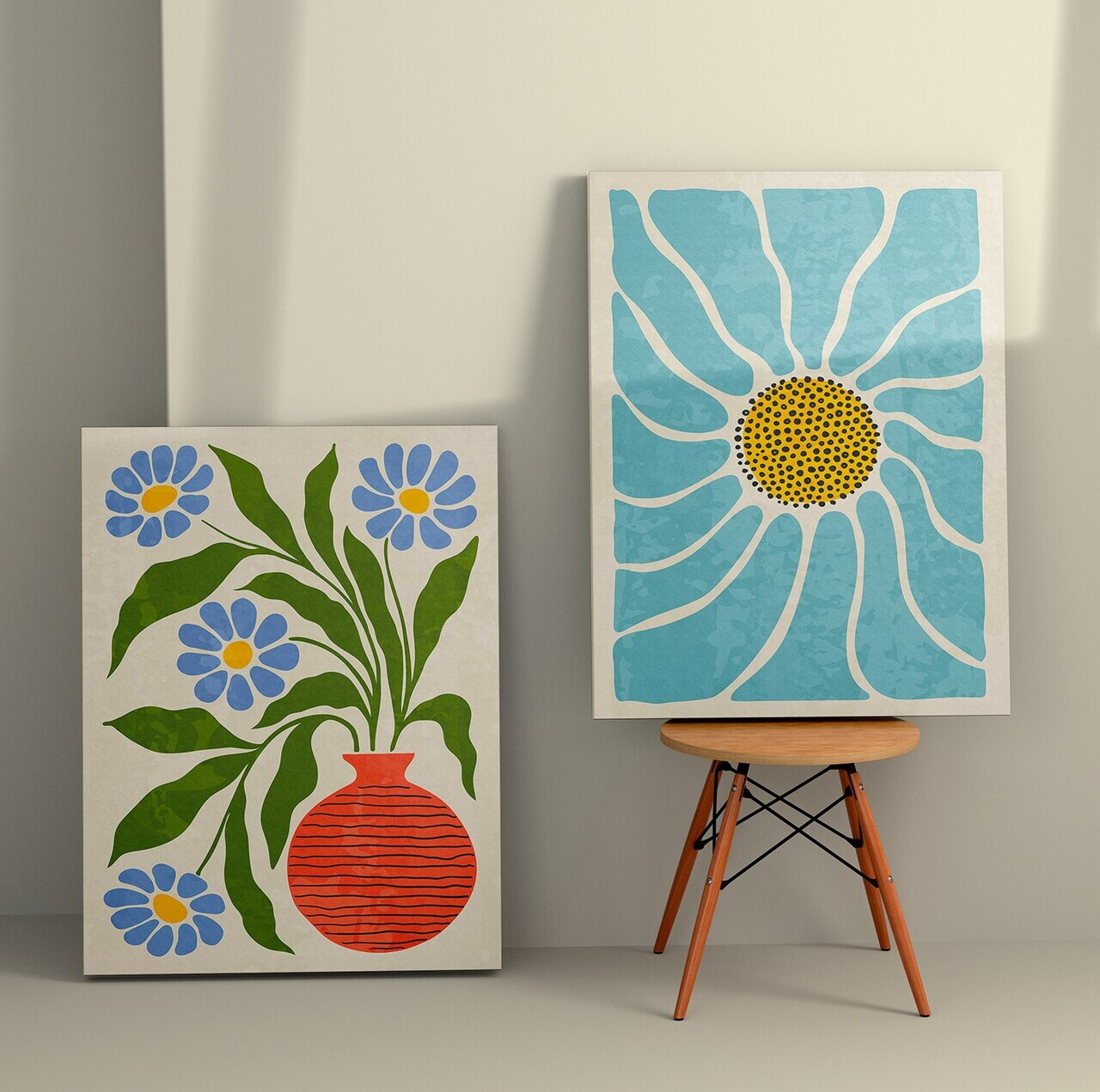 Tablou decorativ, 2KNV4390, Canvas, Lemn, Multicolor