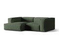 Coltar modular stanga 3 locuri, Nuria-215, Micadoni Home, 252x147x72 cm, tesatura structurata chenille, verde moss