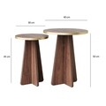 Set masuta de cafea, Neostill, Mushroom 2, PAL, Aur / Nuc