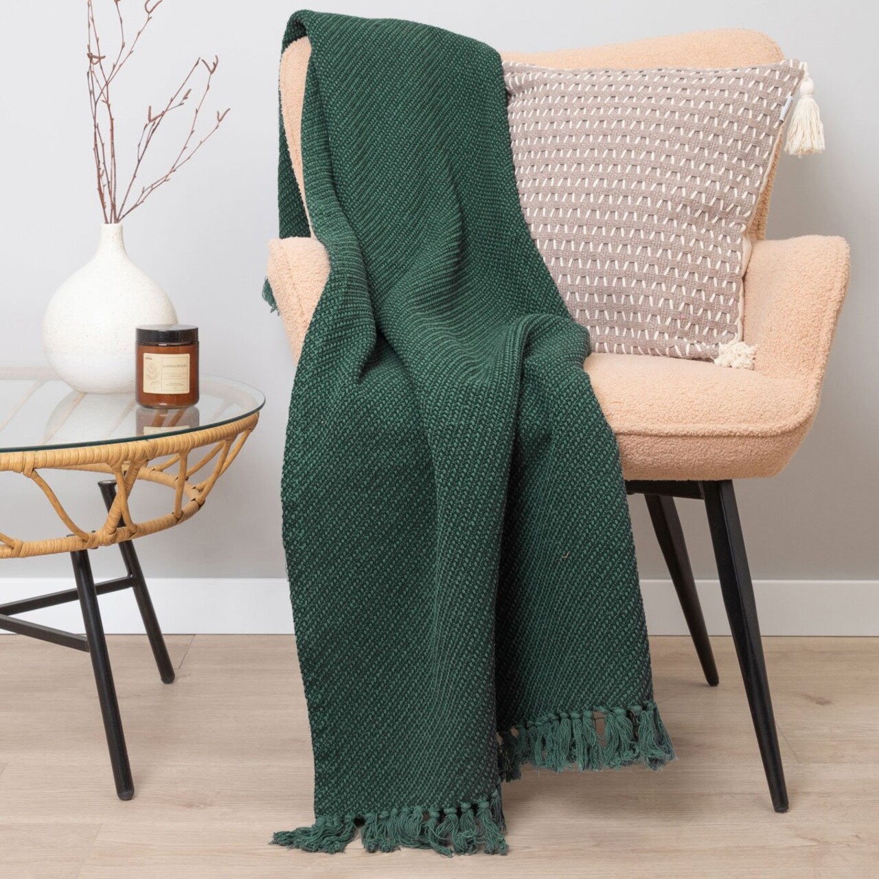 Patura Morris Homla 130x170 cm bumbac verde