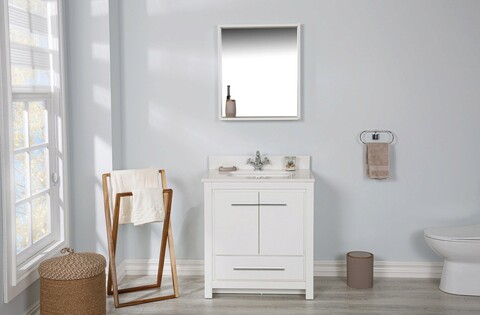 Set mobilier de baie (2 piese), Jussara, Superior 30, Alb 30