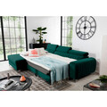 Coltar extensibil stanga 3 locuri ELTAP, LT-38VE, Grayson, 278x205x92 cm, lemn/poliester, verde inchis
