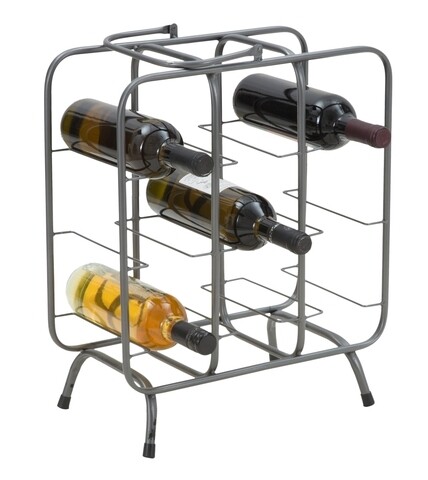 Suport pentru 9 sticle de vin Square, Mauro Ferretti, 40x9x82 cm, fier Mauro Ferretti imagine noua 2022