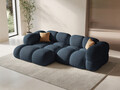 Coltar stanga 3 locuri, Loretto, Cosmopolitan Design, 250x147x68 cm, tesatura structurata, albastru inchis