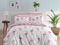 Lenjerie de pat dubla King Quilt(EU) Maylin, EnLora Home, 3 piese, 240x220 cm, amestec bumbac, roz